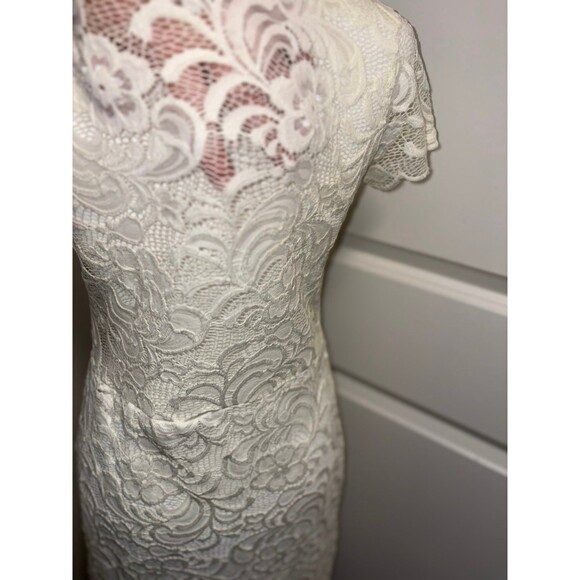 CI SONO by Cavallini GUC | White Lace Sheath Dress size L - Picture 5 of 7